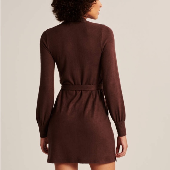 Long-Sleeve Cozy Belted Mini Dress - Picture 3 of 5